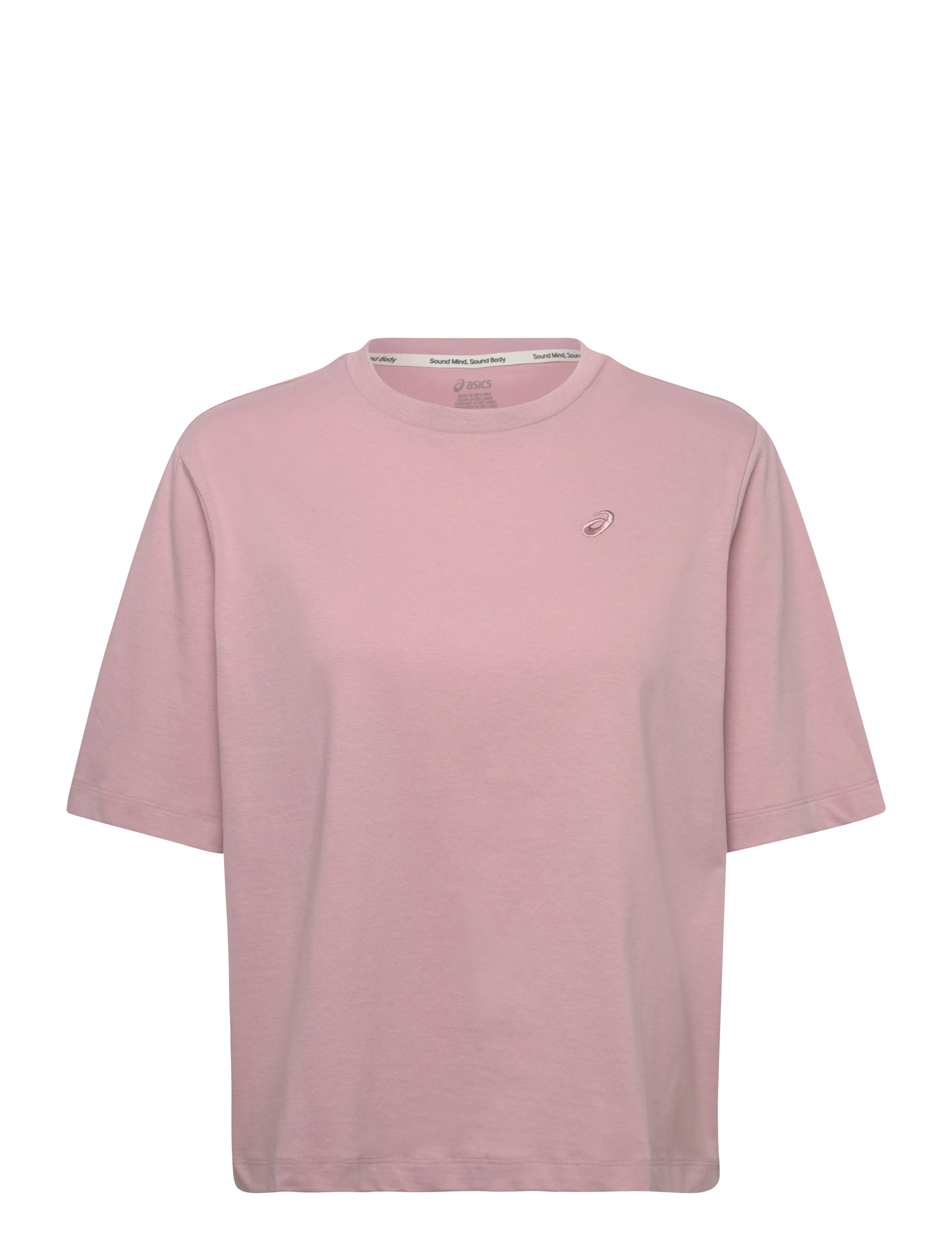 Asics ASICS SPIRAL EMBROIDERY RELAXED TEE - ASICS - MORGANITE / pink/rose