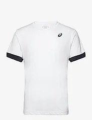 Asics - MEN COURT SS TOP - short-sleeved t-shirts - brilliant white/midnight - 0