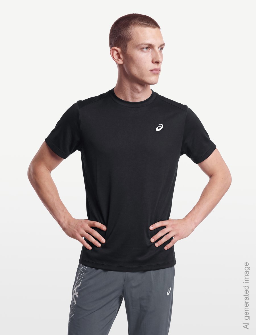 Asics - COURT SS TOP - t-shirts - performance black - 3
