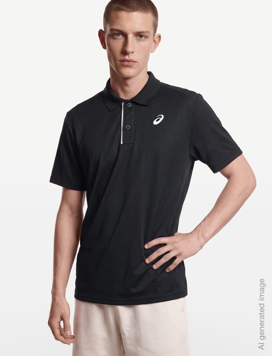 Asics - COURT POLO - poloshirts - performance black - 3