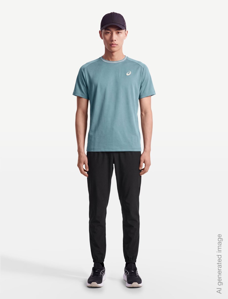 Asics - GAME SS TOP - t-shirts - foggy teal - 0