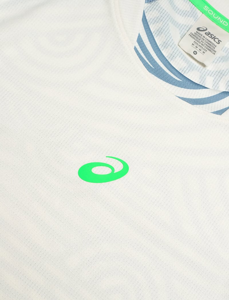 Asics - PADEL COURT ALL OVER PRINT SS TOP - t-shirts - cream/saba blue - 2