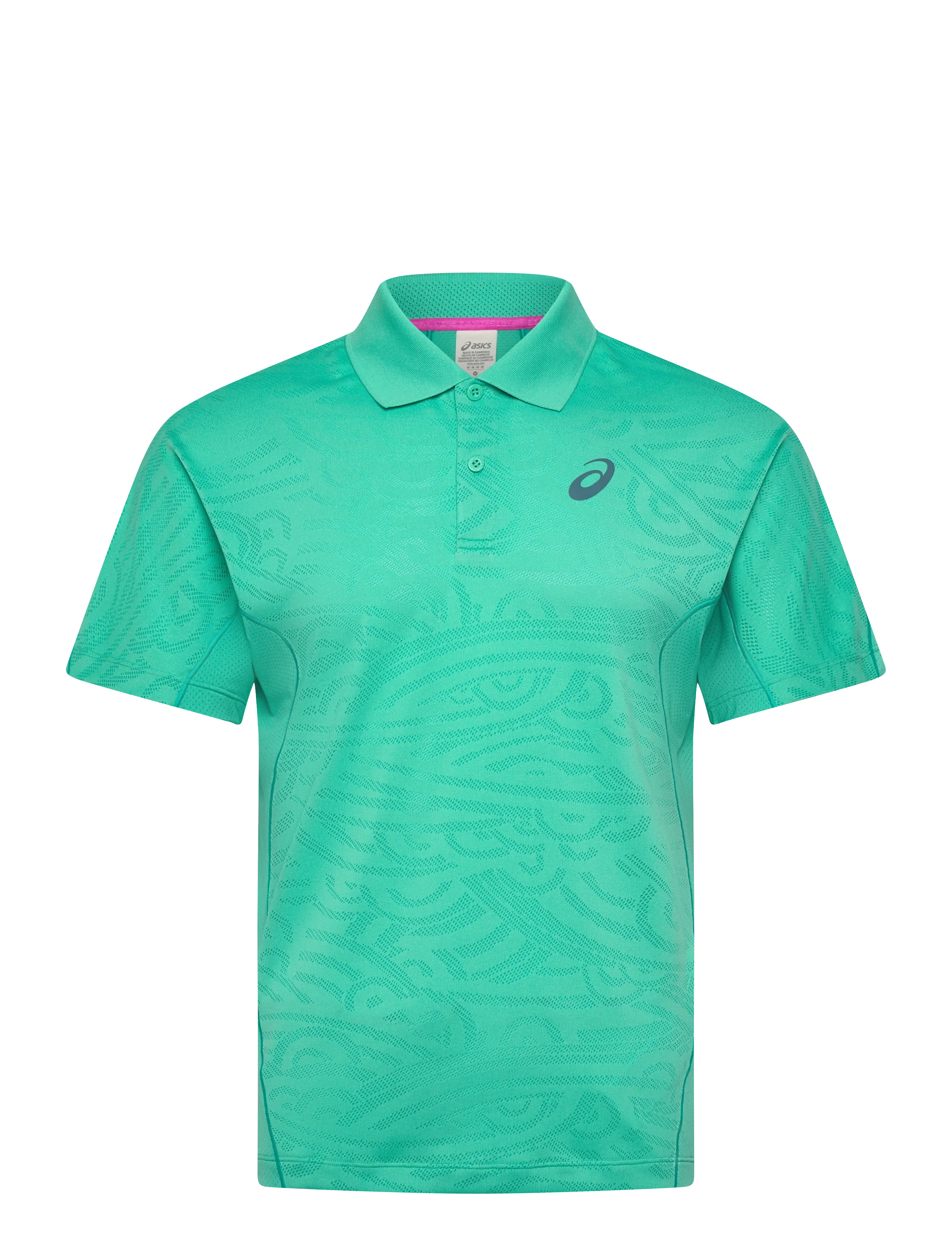 Asics MATCH JACQUARD POLO SS TOP - Vis alt - AURORA GREEN / green