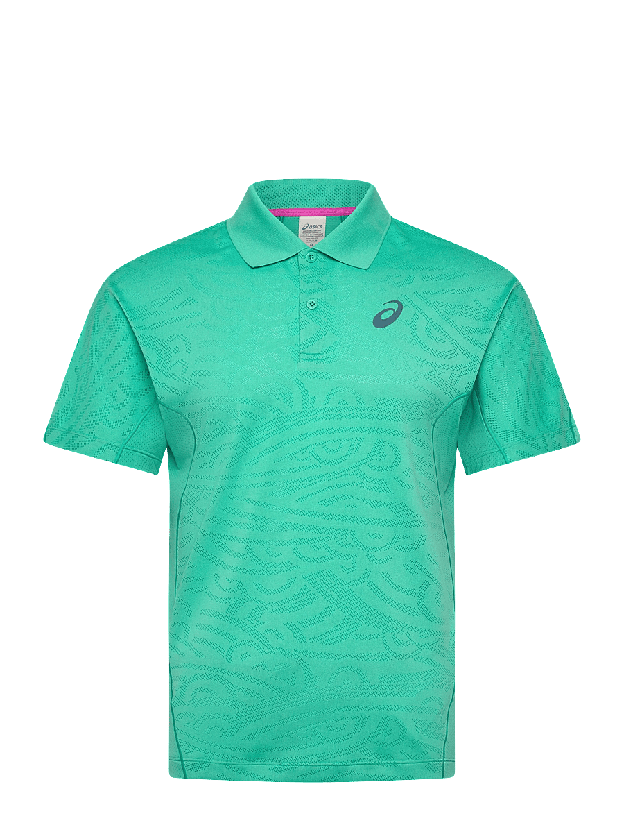 Asics - MATCH JACQUARD POLO SS TOP - poloshirts - aurora green - 0