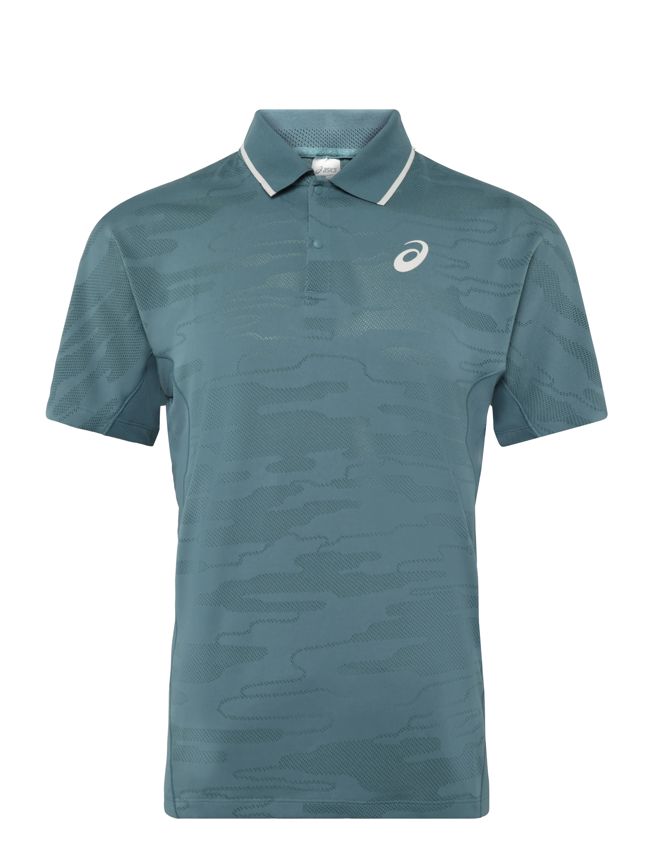 Asics MATCH JACQUARD POLO SS TOP - Alussärgid - FOGGY TEAL / blue