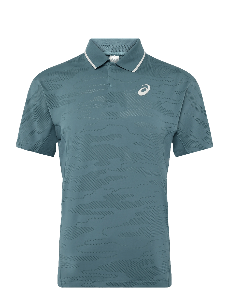 Asics - MATCH JACQUARD POLO SS TOP - foggy teal - 0