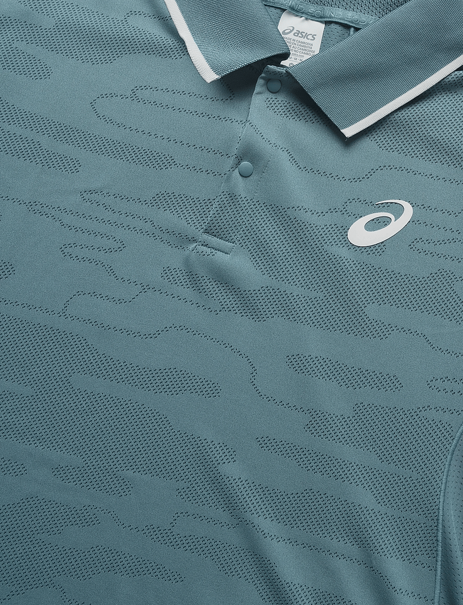 Asics - MATCH JACQUARD POLO SS TOP - foggy teal - 2