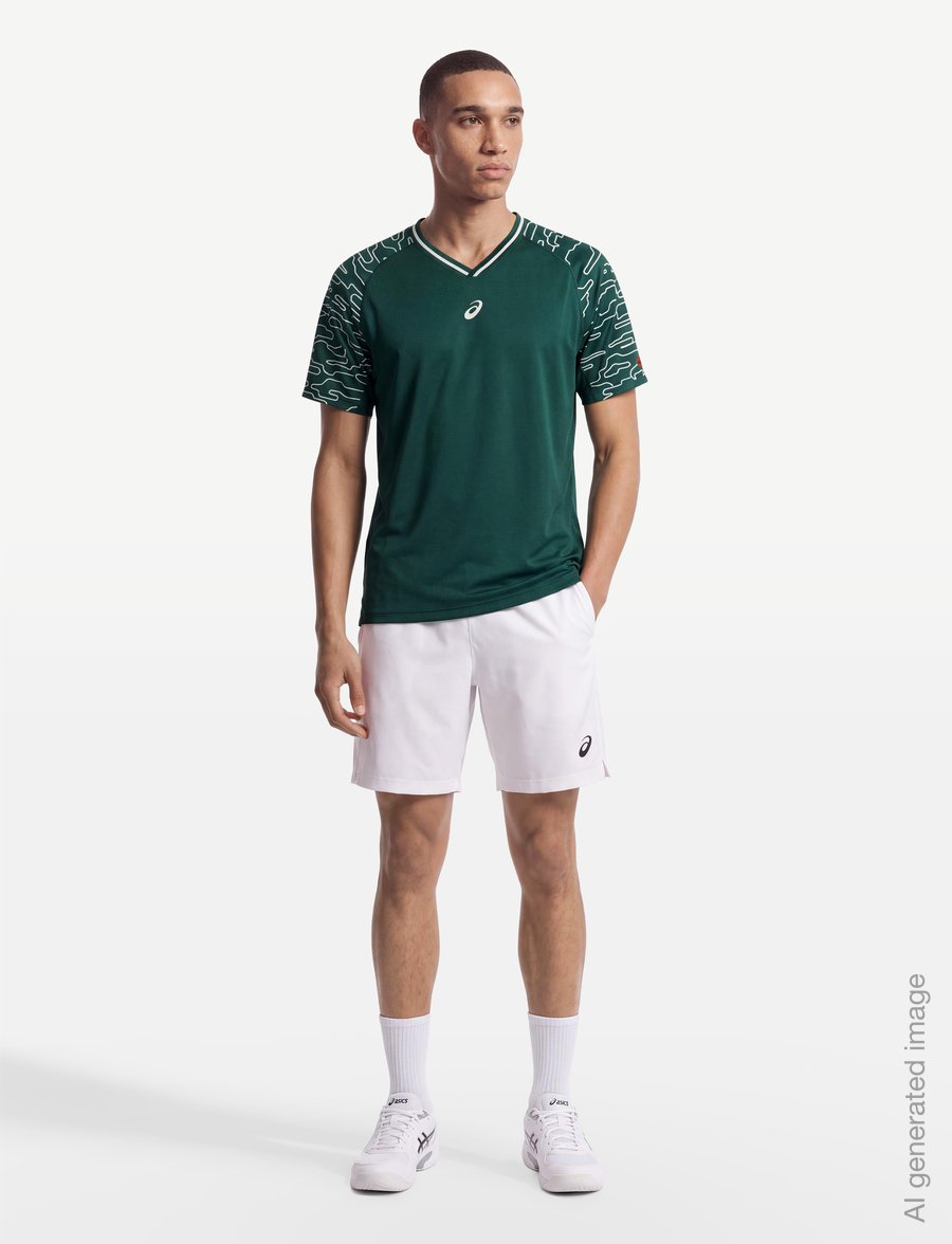Asics - PADEL COURT SS TOP - t-shirts - jewel green - 0