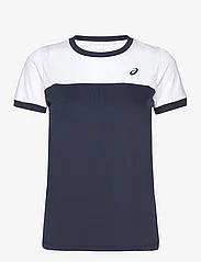 Asics - WOMEN COURT SS TOP - clothes - midnight/brilliant white - 0