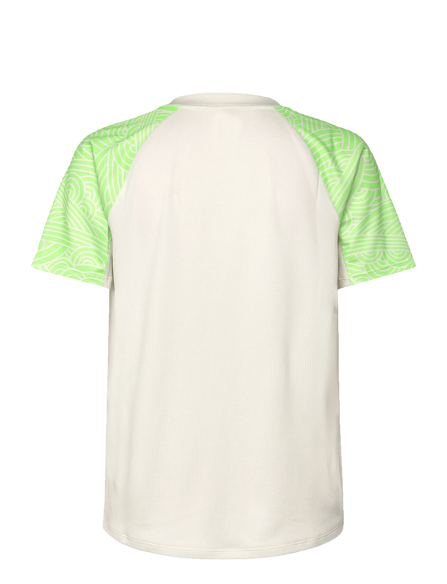 Asics - PADEL COURT ALL OVER PRINT SS TOP - t-shirts - cream/illuminate green - 1