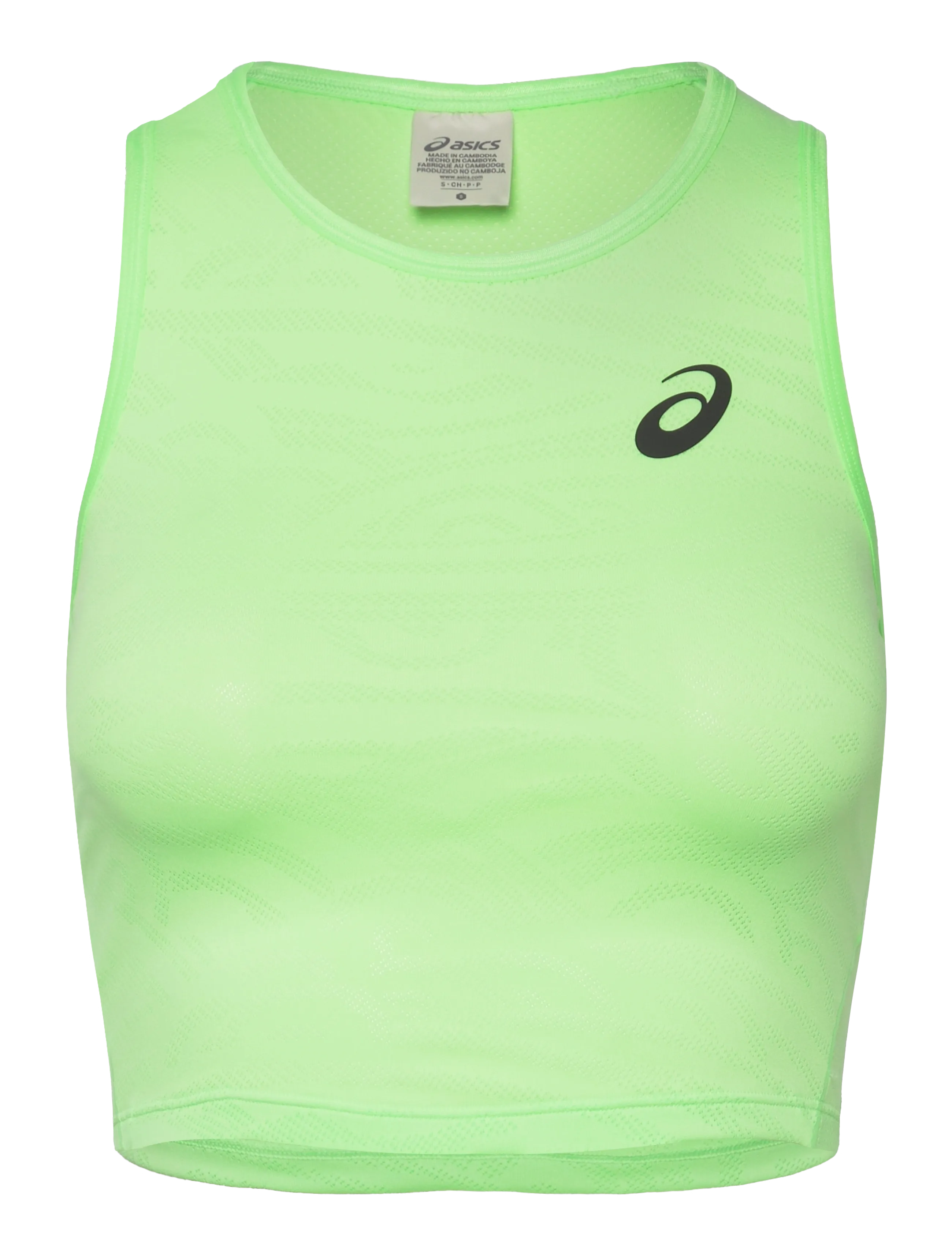 Asics Match Jacquard Crop Top, Kvinder, Crop Top, Grøn, Str: S
