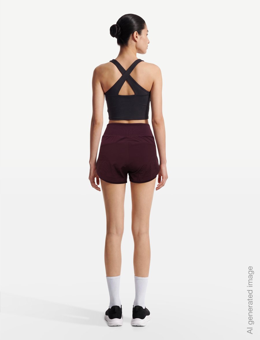 Asics - MATCH LASER CUT SHORT - lühikesed treeningpüksid - dark aubergine - 4