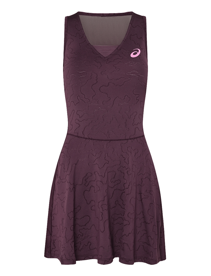 Asics - MATCH JACQUARD DRESS - klänningar & kjolar - dark aubergine - 0