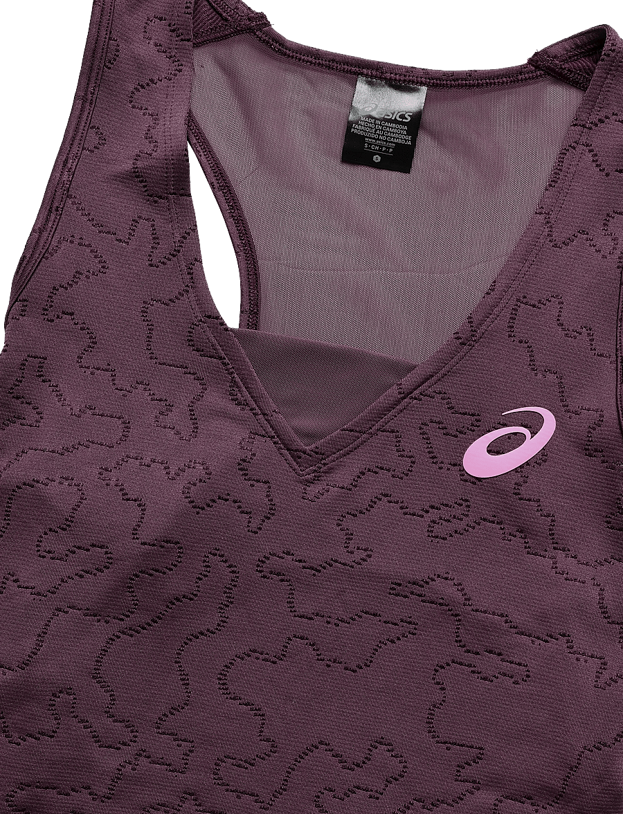 Asics - MATCH JACQUARD DRESS - klänningar & kjolar - dark aubergine - 4