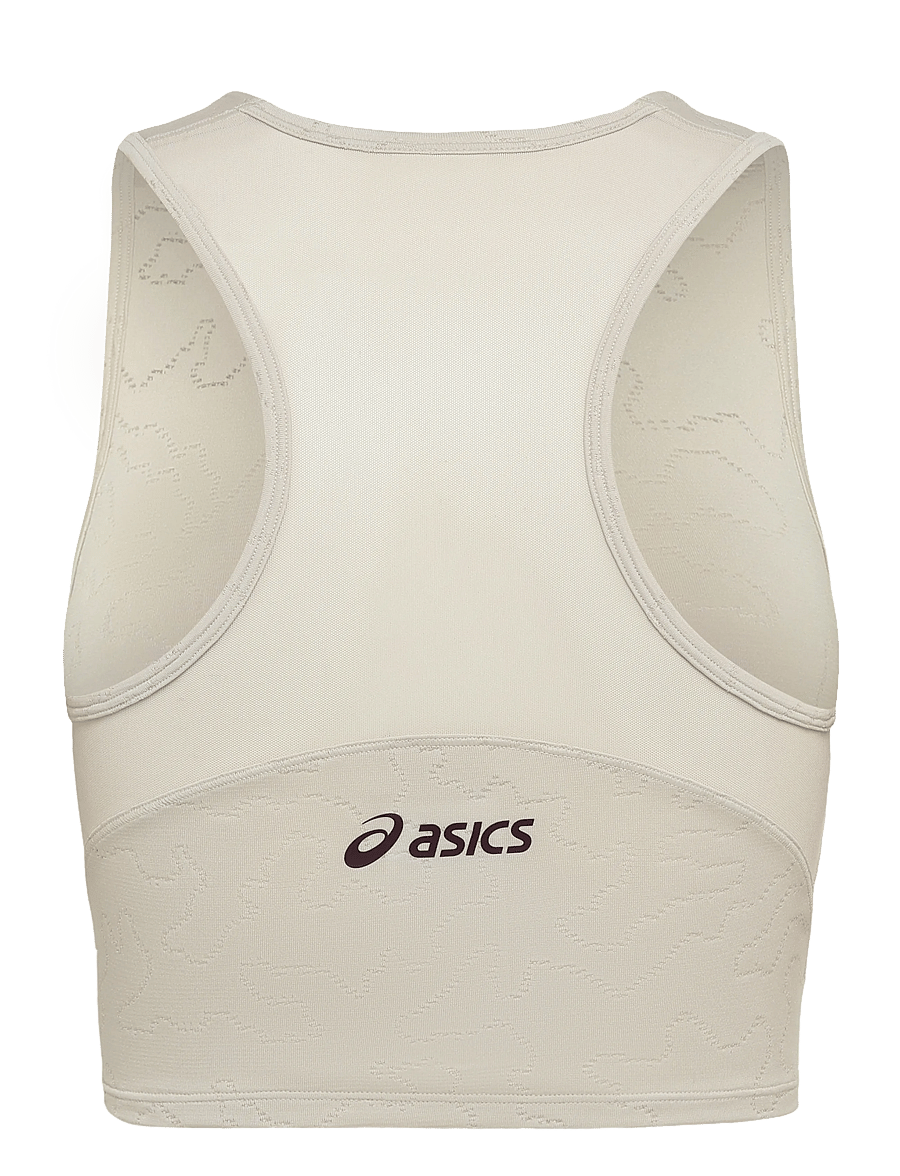 Asics - MATCH JACQUARD CROP TOP - crop tops - soft oat - 1