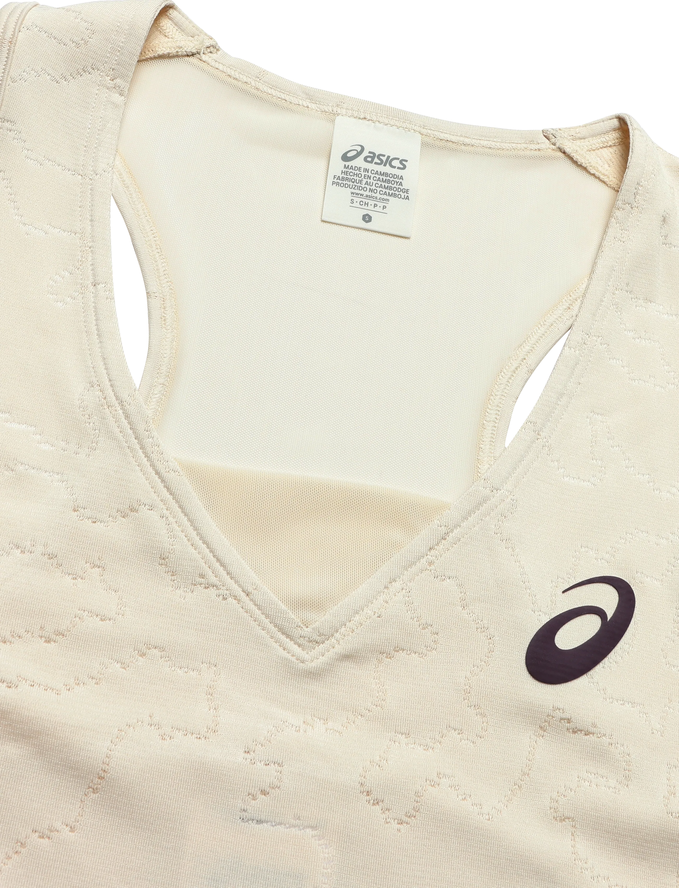 Asics - MATCH JACQUARD CROP TOP - crop tops - soft oat - 2
