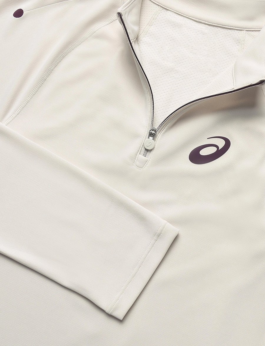Asics - MATCH 1/2 ZIP LS TOP - langarmshirts - soft oat - 2
