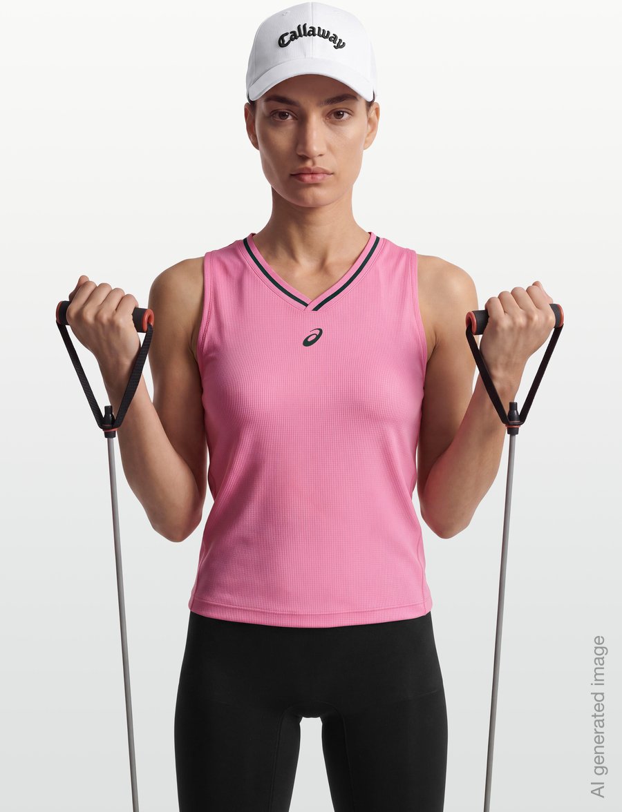 Asics - PADEL COURT SLEEVELESS TOP - tank tops - bubblegum - 3