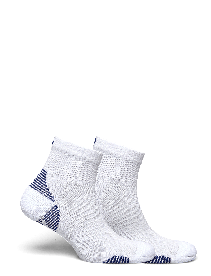 Asics - 2PPK CUSHION RUN QUARTER SOCK - clothes - brilliant white/asics blue - 1