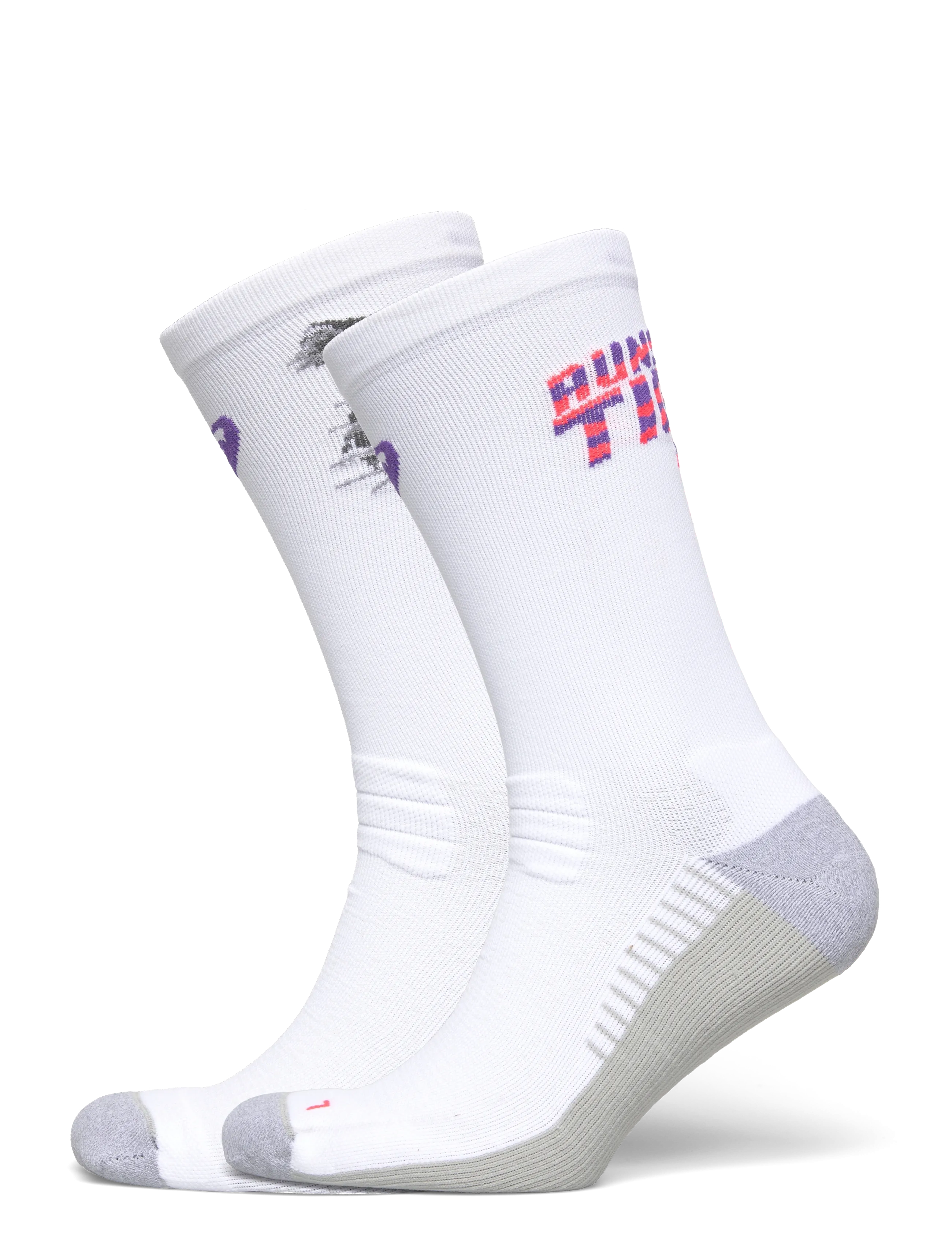 PERFORMANCE RUN SOCK CREW - BRILLIANT WHITE/FLASH RED/EDO PURPLE