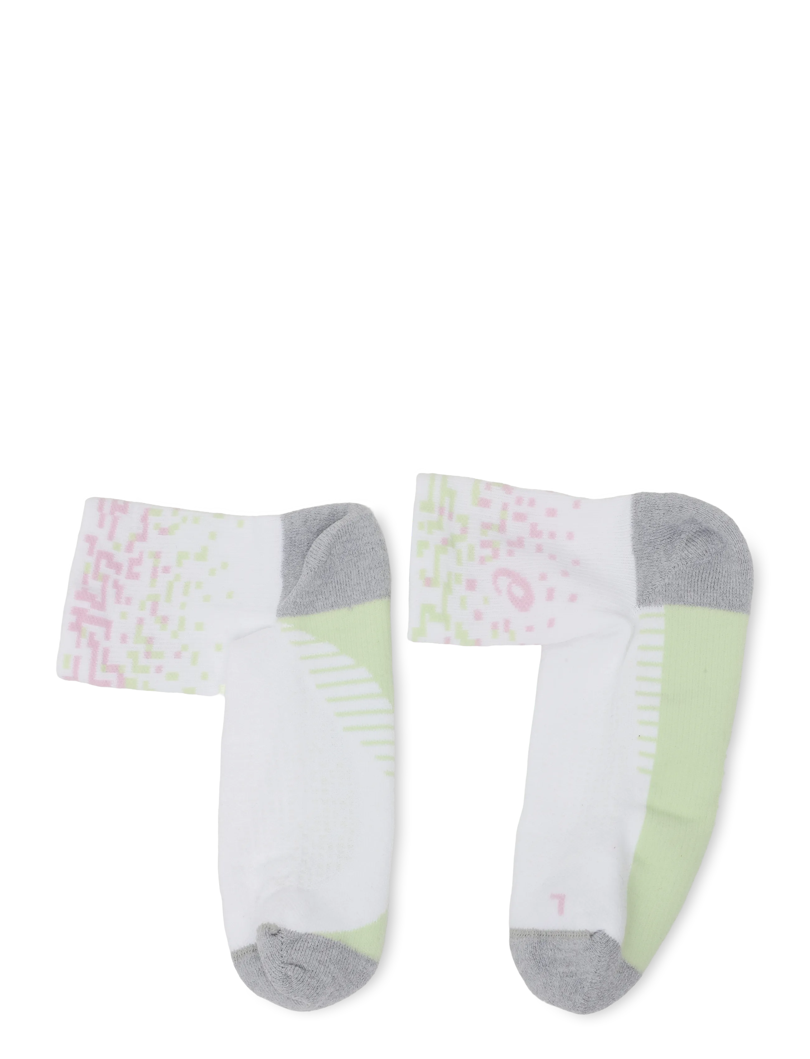 Asics - PERFORMANCE RUN SOCK QUARTER - white/hazy lilac/glow green - 1