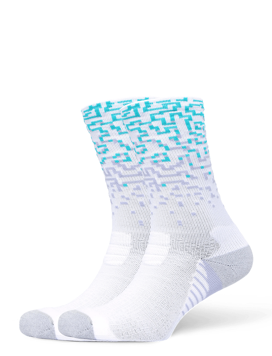Asics - PERFORMANCE RUN SOCK CREW - clothes - white/energy aqua/fresh air - 0