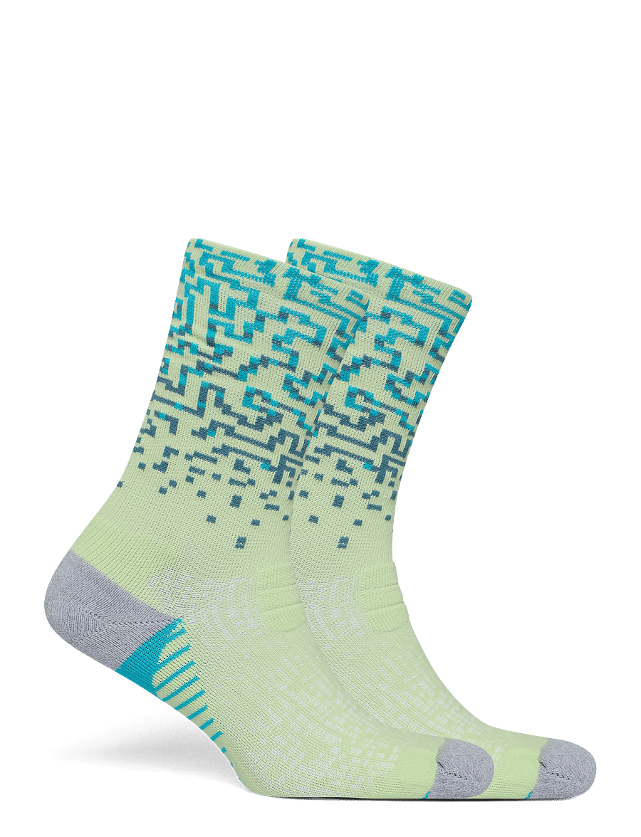 Asics - PERFORMANCE RUN SOCK CREW - strümpfe - illuminate yellow/foggy teal - 1