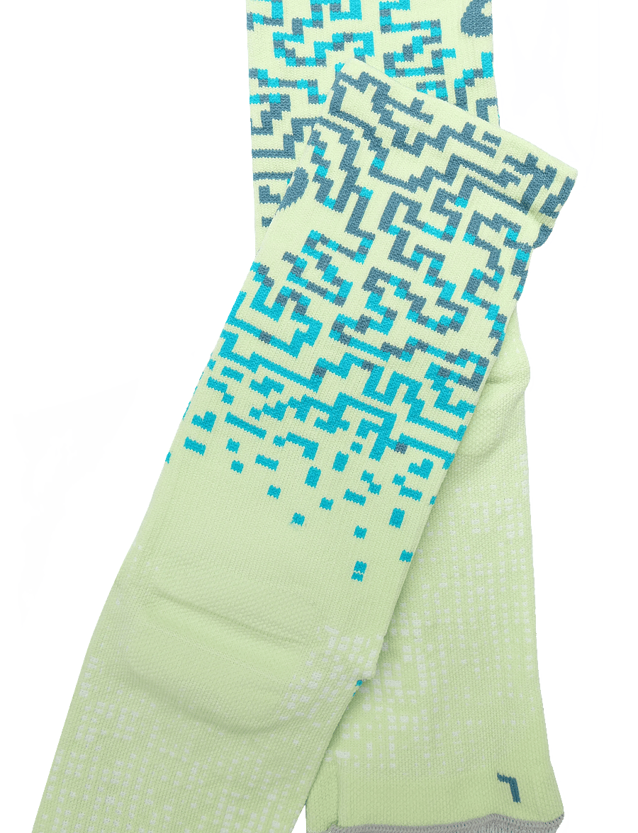 Asics - PERFORMANCE RUN SOCK CREW - strümpfe - illuminate yellow/foggy teal - 2