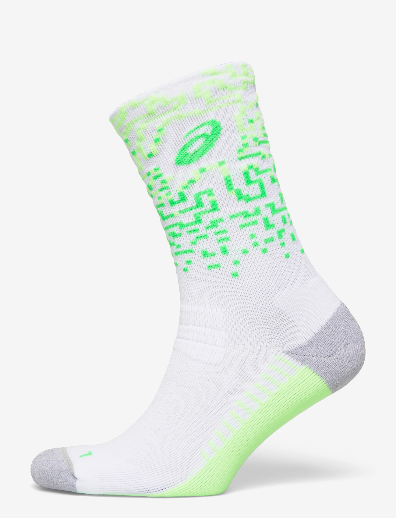 Asics - PERFORMANCE RUN SOCK CREW - clothes - brilliant white/illum. green/vital green - 0