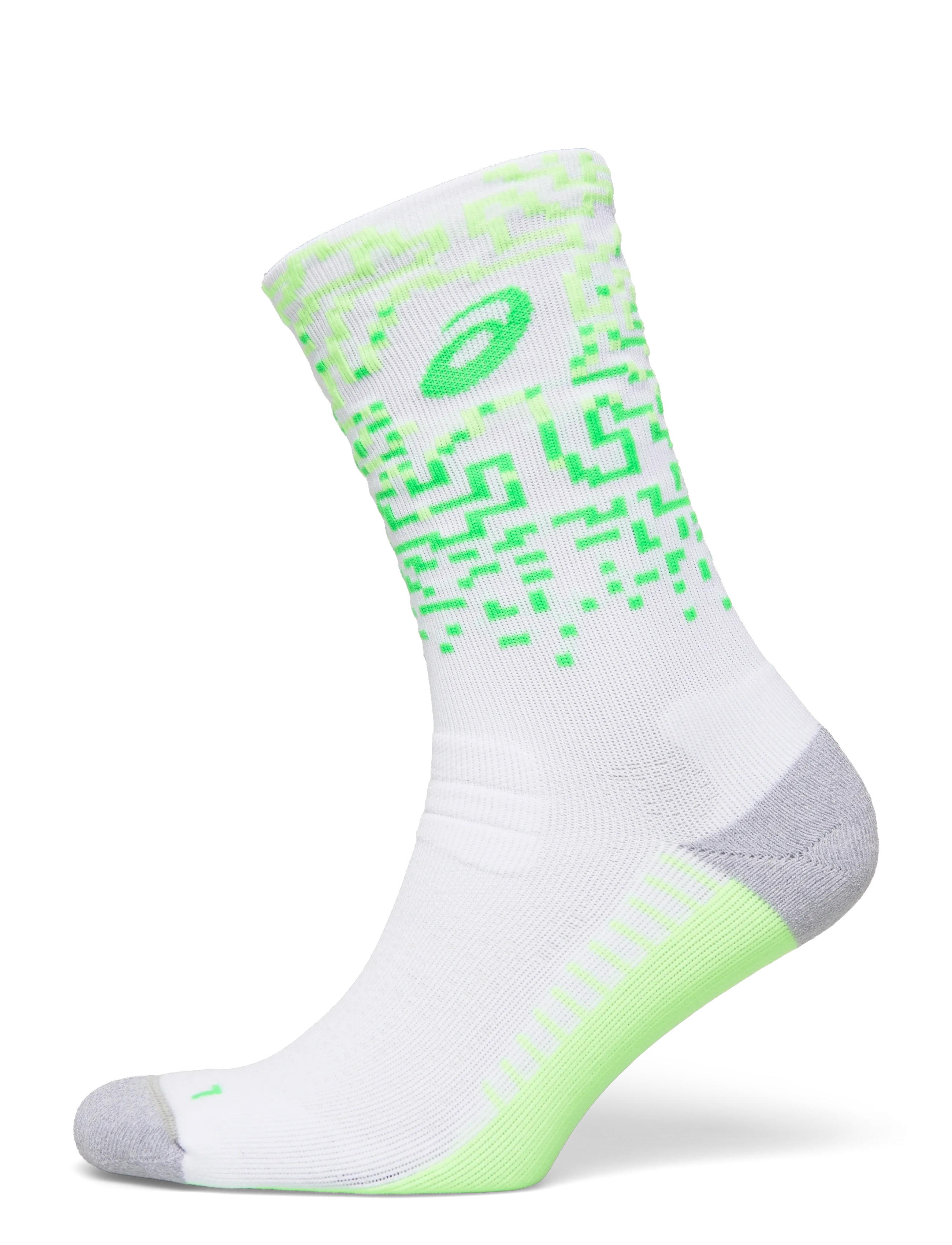 Asics - PERFORMANCE RUN SOCK CREW - strümpfe - brilliant white/illum. green/vital green - 0