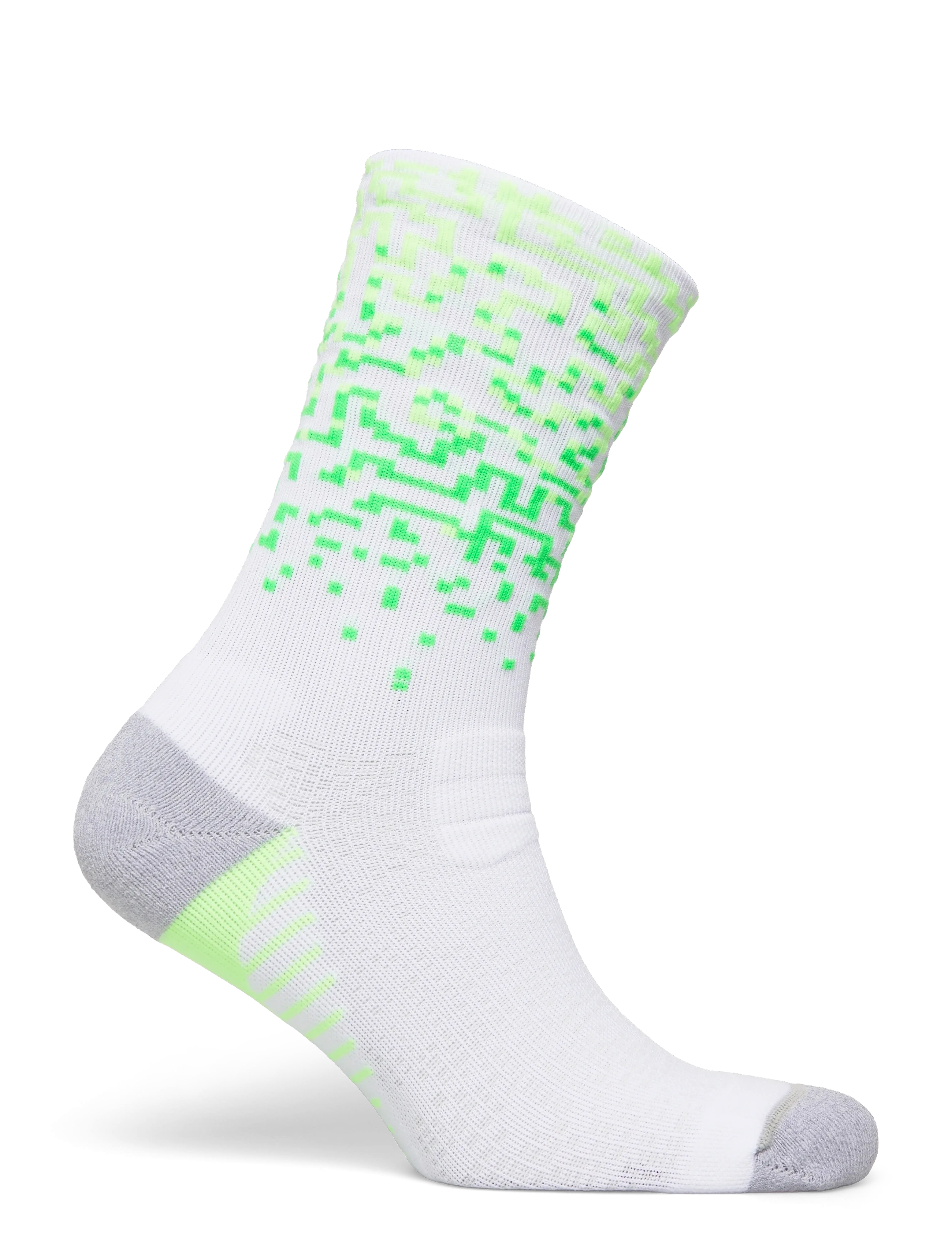 Asics - PERFORMANCE RUN SOCK CREW - strümpfe - brilliant white/illum. green/vital green - 1