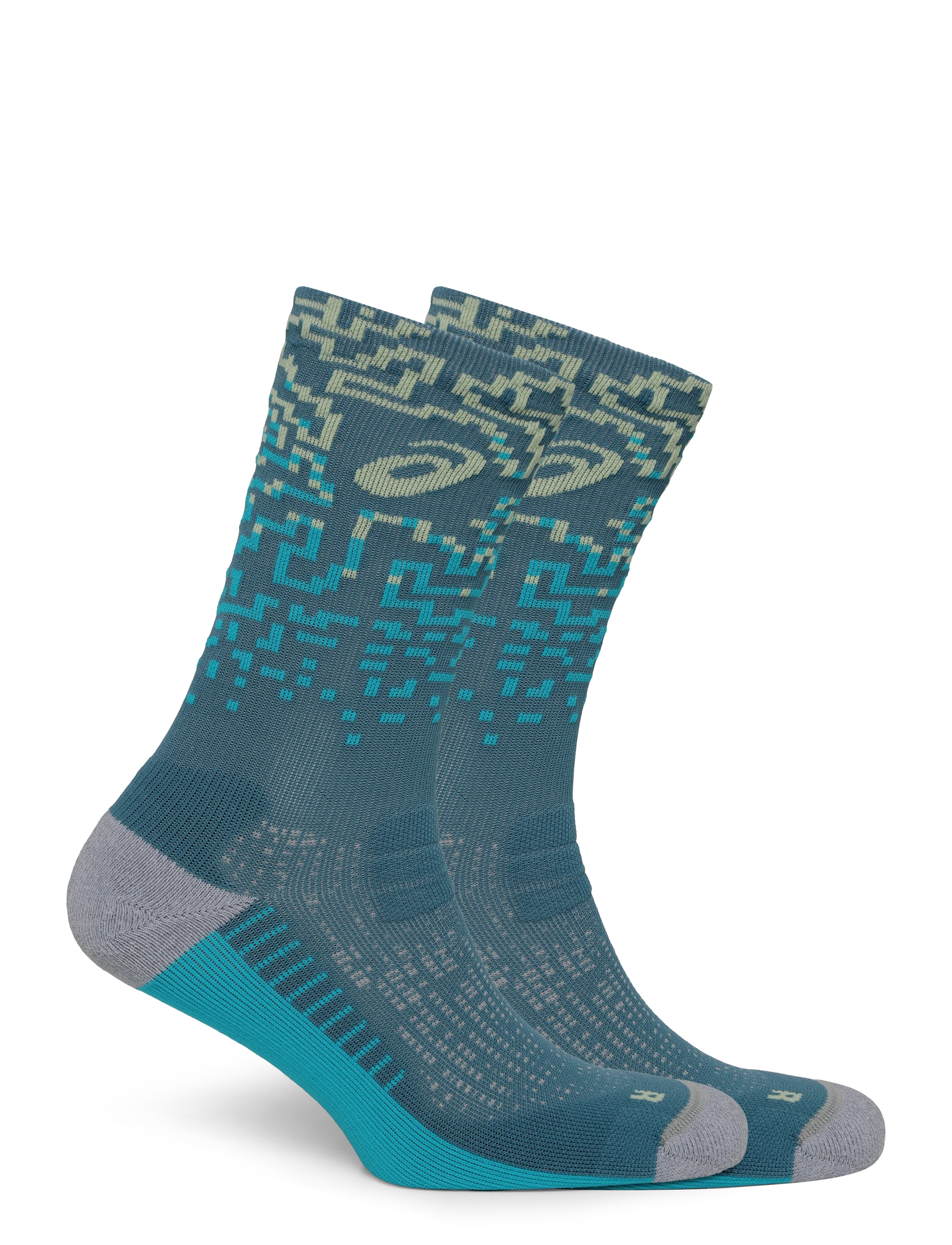 Asics - PERFORMANCE RUN SOCK CREW - clothes - foggy teal/energy aqua - 1