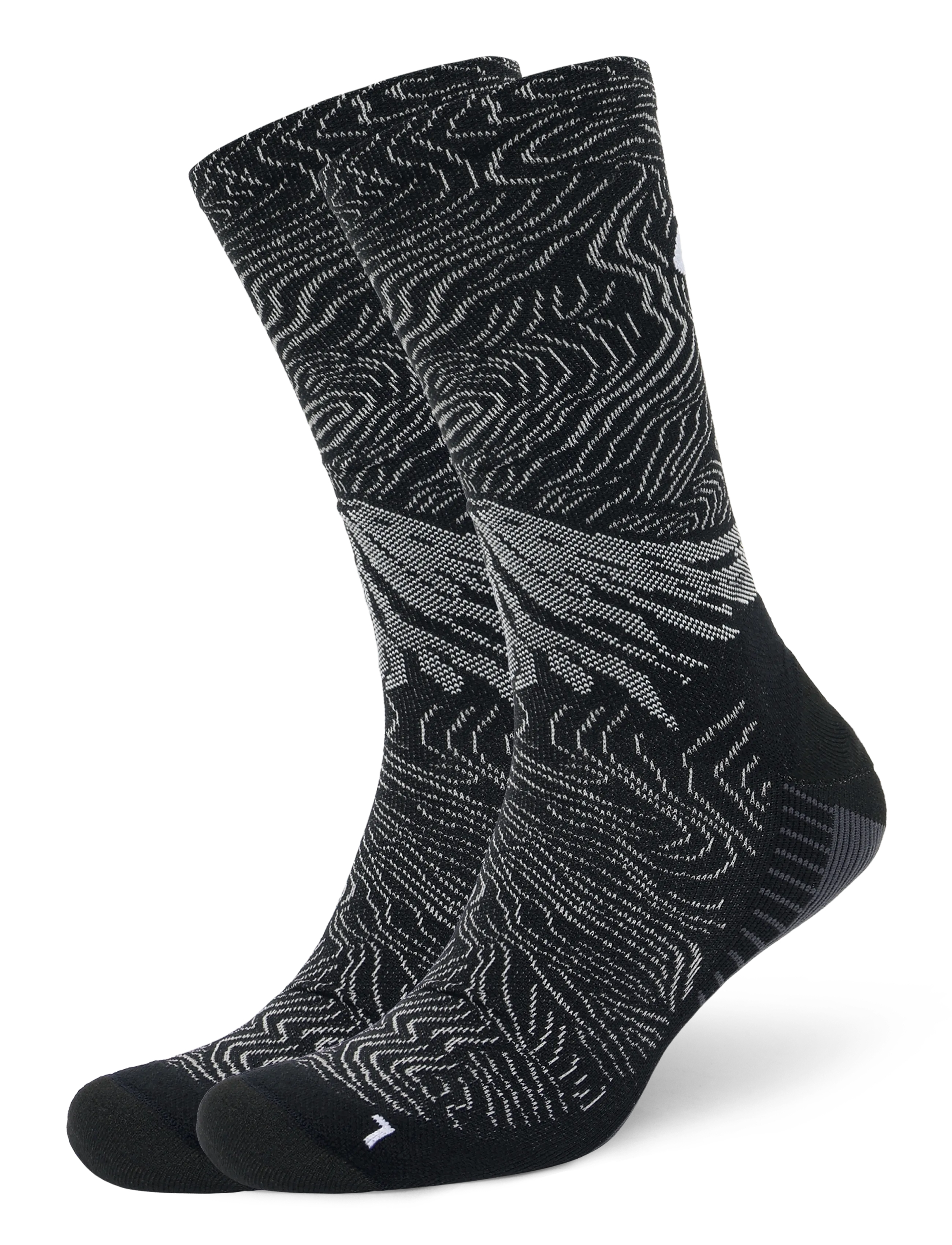 Asics FUJITRAIL GRAPHIC CREW SOCK - Unterwäsche & Socken - BLACK/CLOUD GREY / black