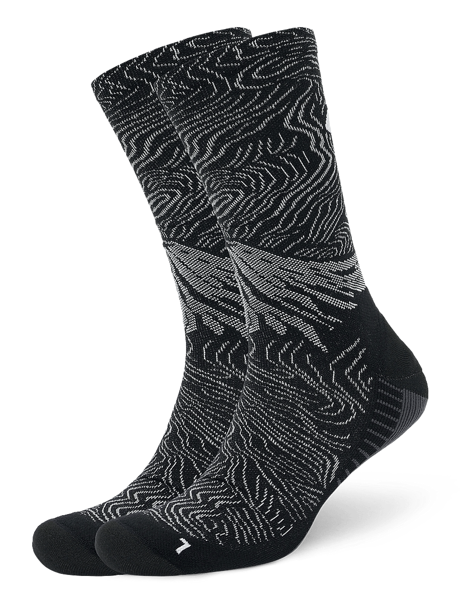 Asics - FUJITRAIL GRAPHIC CREW SOCK - clothes - black/cloud grey - 0