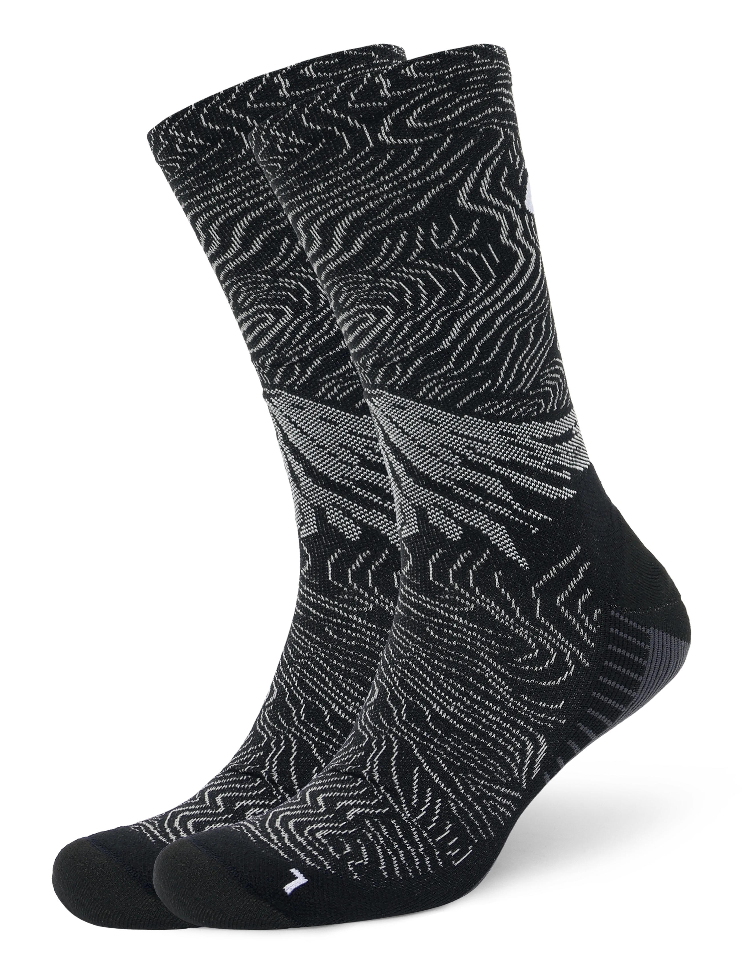 Asics FUJITRAIL GRAPHIC CREW SOCK - Sokid - BLACK/CLOUD GREY / black