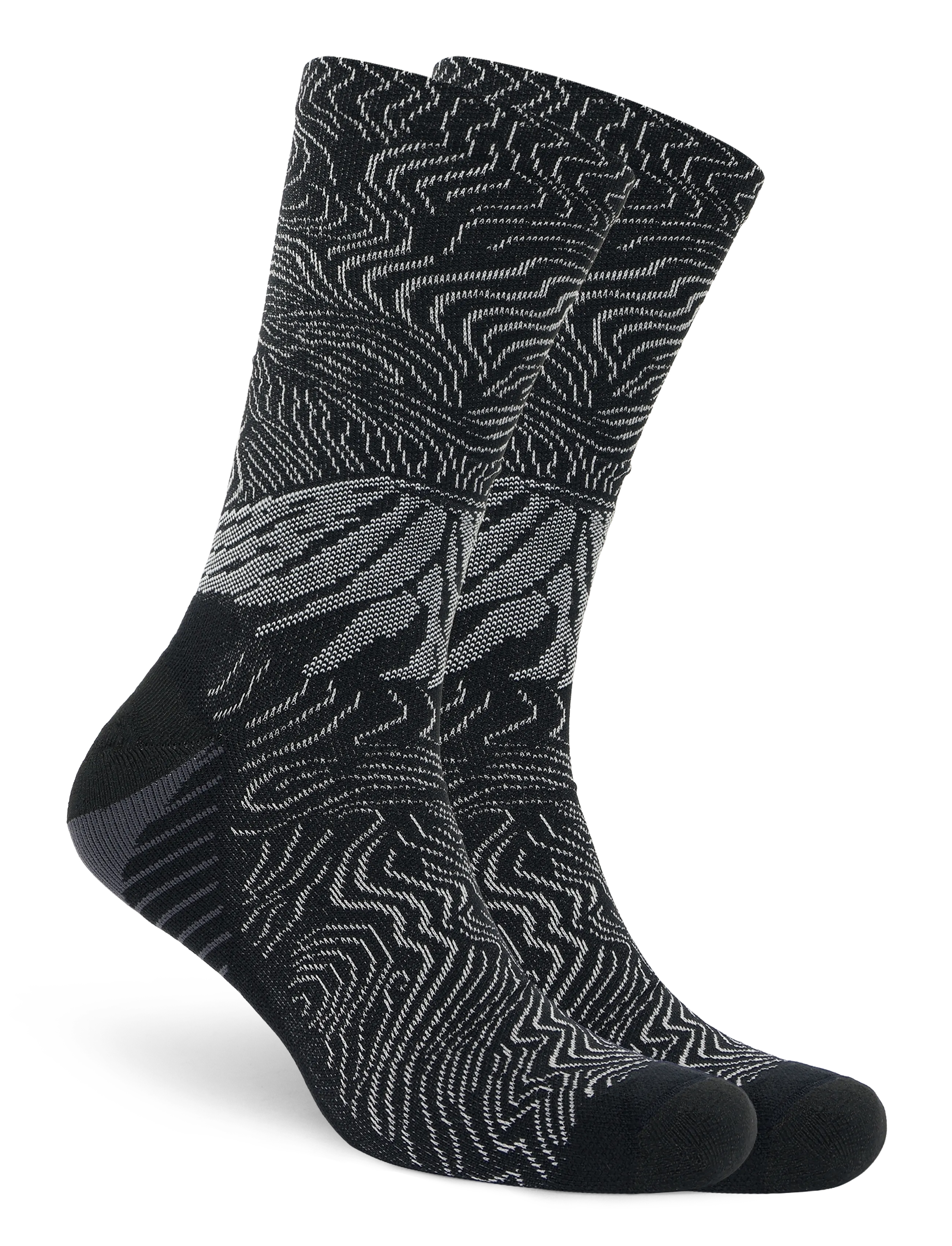 Asics - FUJITRAIL GRAPHIC CREW SOCK - clothes - black/cloud grey - 1