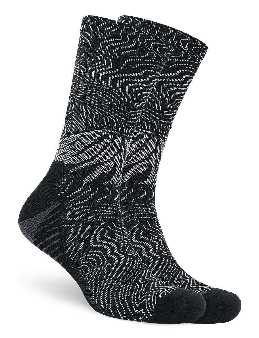 Asics - FUJITRAIL GRAPHIC CREW SOCK - clothes - black/cloud grey - 1