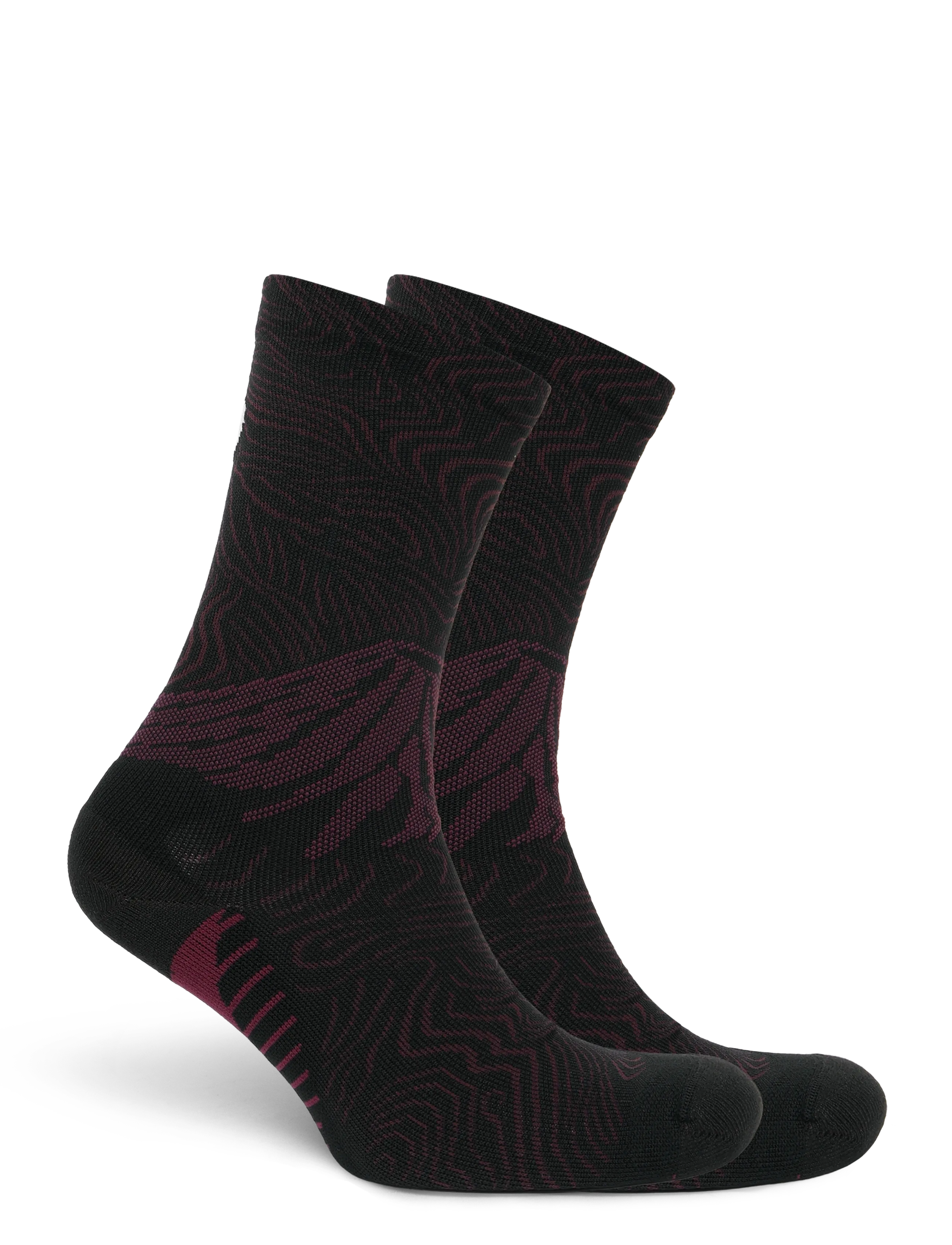 Asics FUJITRAIL GRAPHIC CREW SOCK - Strømper - DARK AUBERGINE/BLACK / black