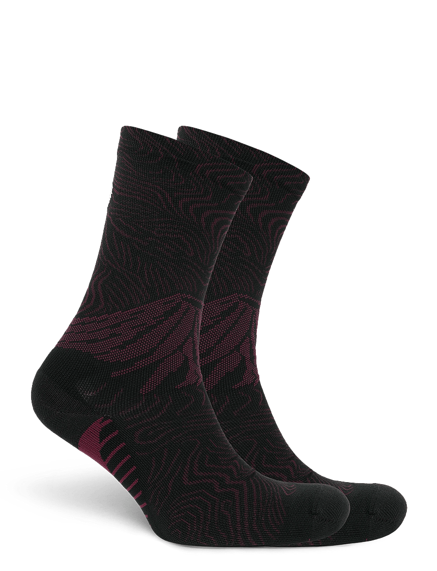 Asics - FUJITRAIL GRAPHIC CREW SOCK - clothes - dark aubergine/black - 0