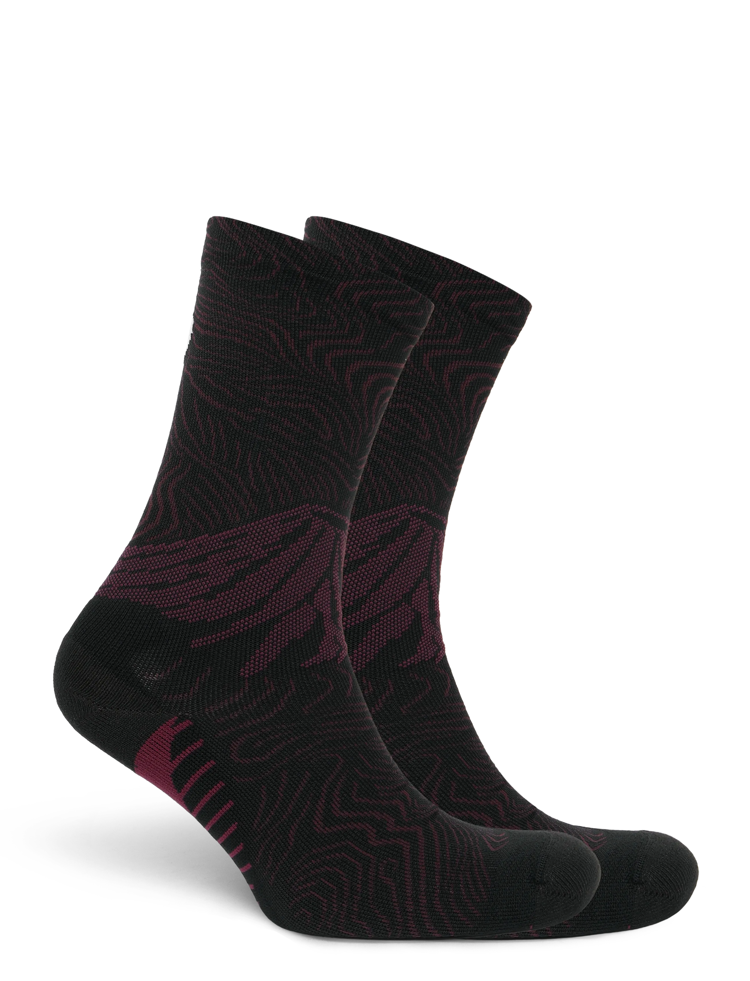 Asics FUJITRAIL GRAPHIC CREW SOCK - Socken - DARK AUBERGINE/BLACK / black