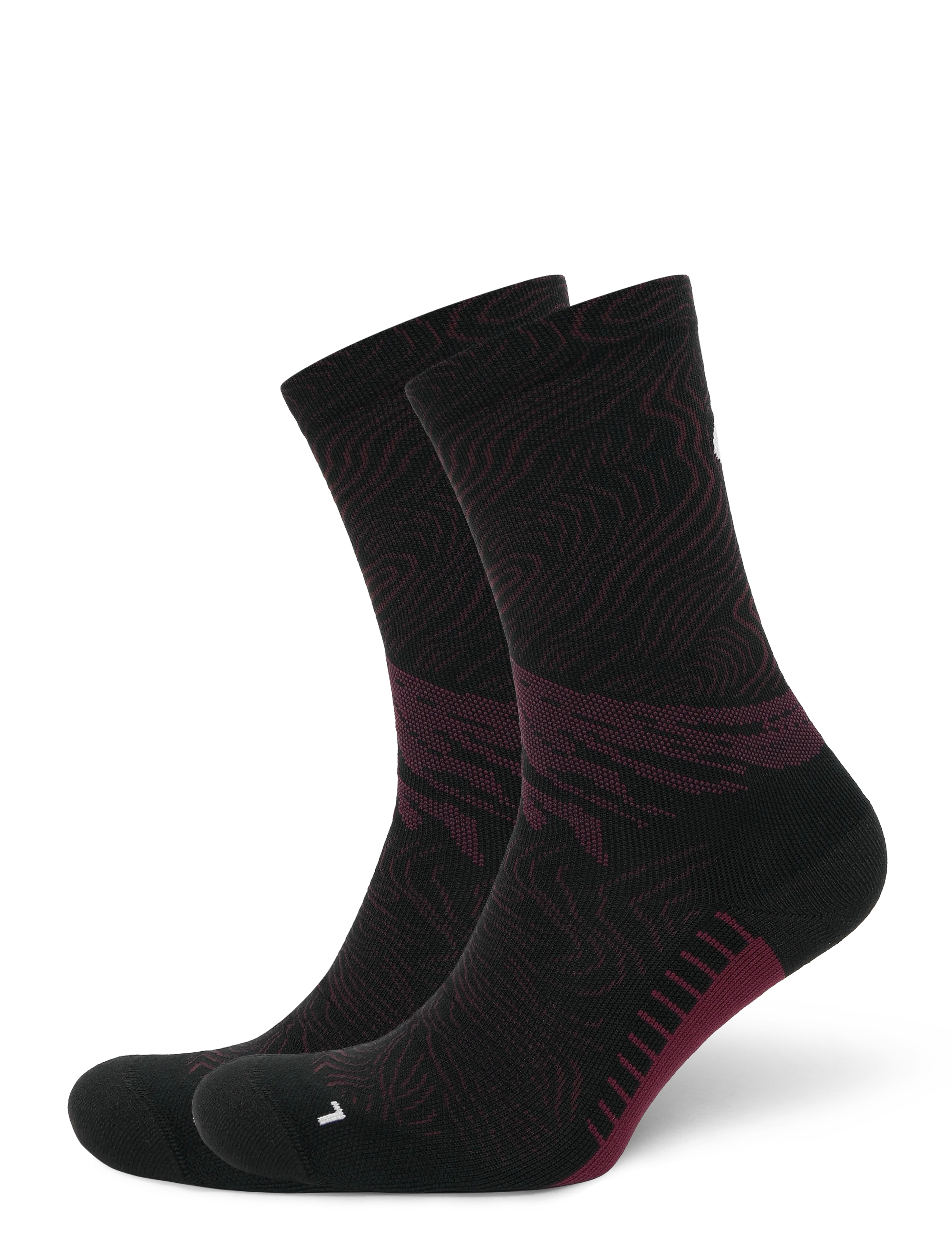Asics - FUJITRAIL GRAPHIC CREW SOCK - clothes - dark aubergine/black - 1