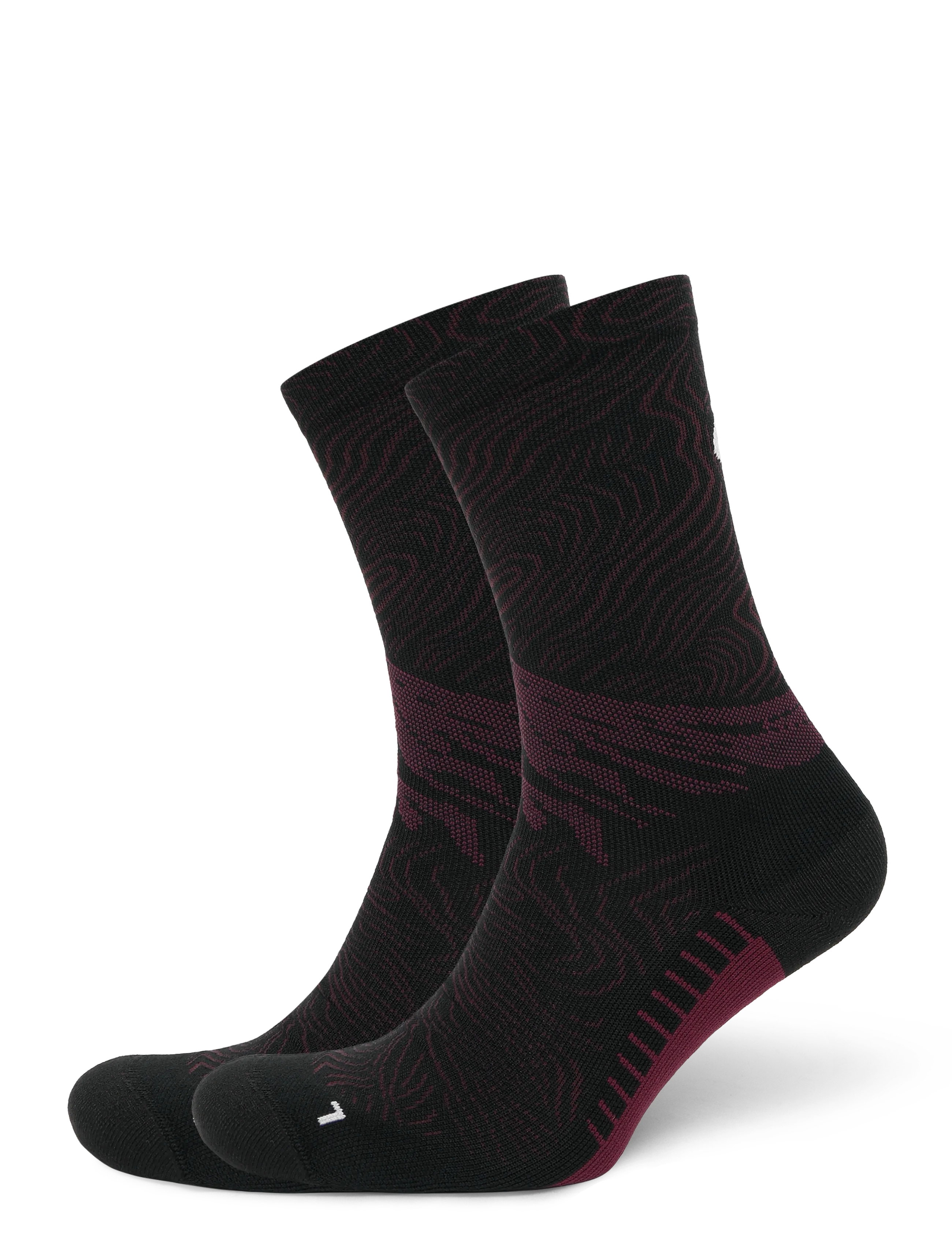 Asics - FUJITRAIL GRAPHIC CREW SOCK - clothes - dark aubergine/black - 1
