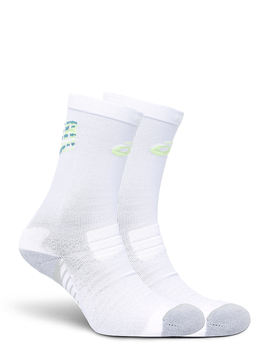 Asics - PERFORMANCE RUN SOCK CREW - strümpfe - brilliant white/illuminate yellow/f.teal - 1