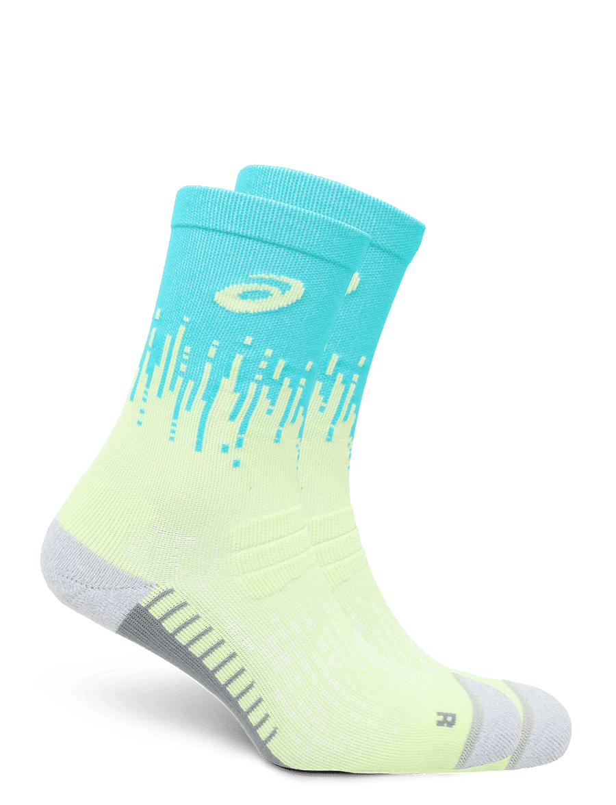 Asics - PERFORMANCE RUN SOCK CREW - strümpfe - illuminate yellow/energy aqua - 1