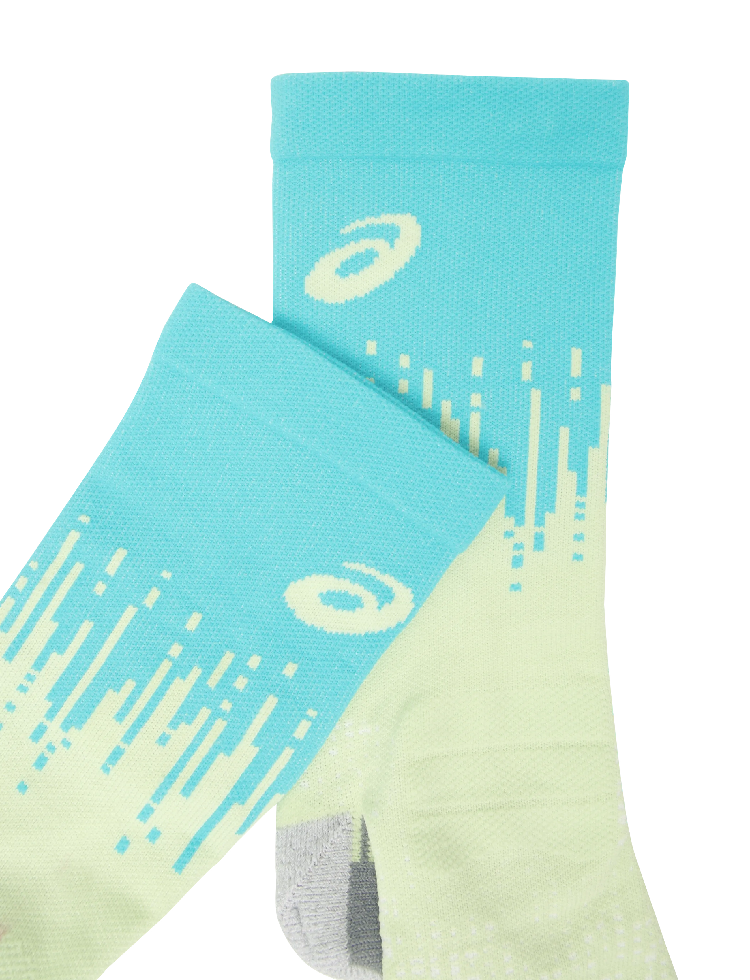Asics - PERFORMANCE RUN SOCK CREW - clothes - illuminate yellow/energy aqua - 2