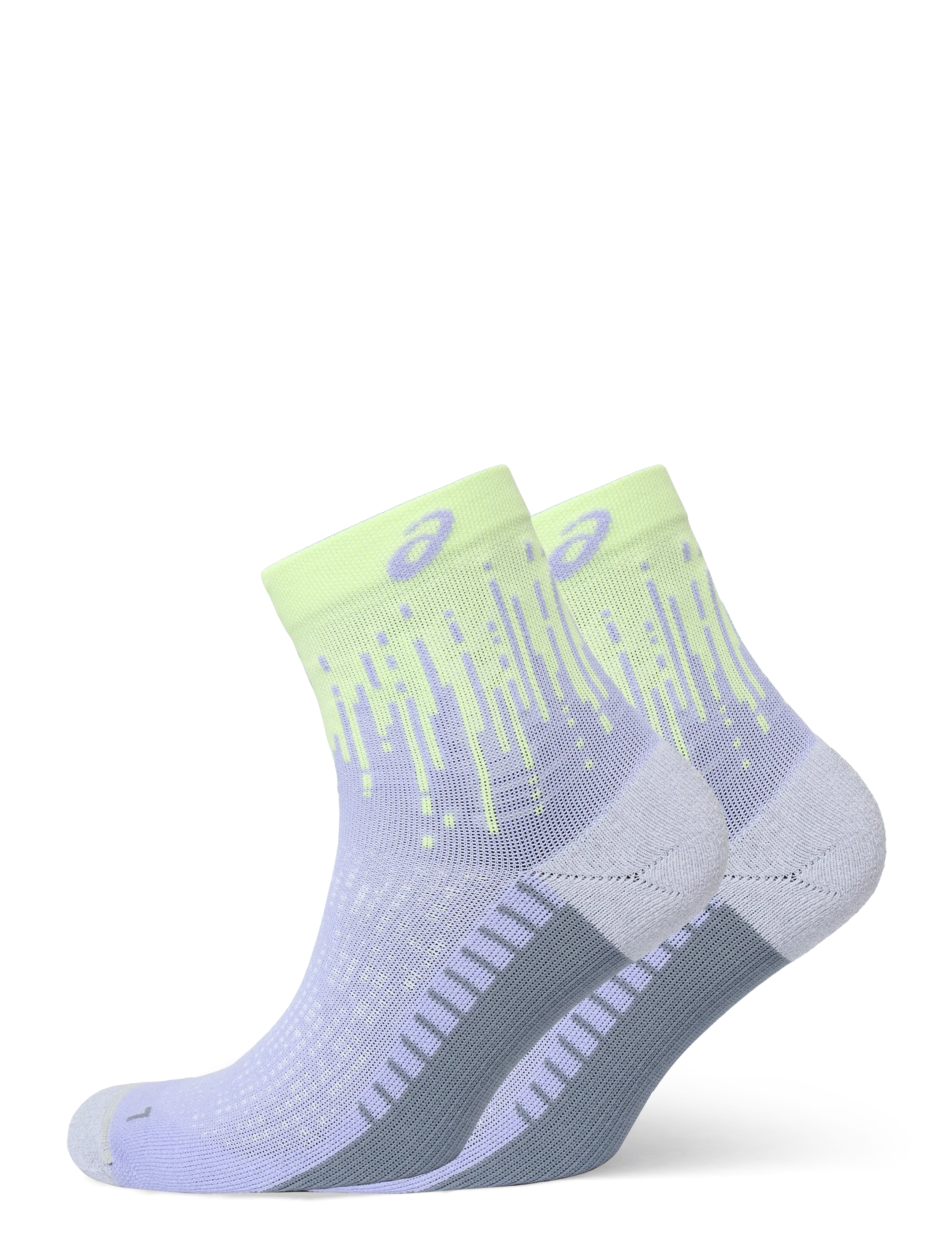 Asics PERFORMANCE RUN SOCK QUARTER - Clothing - FRESH AIR/ILLUMINATE YELLOW / yellow