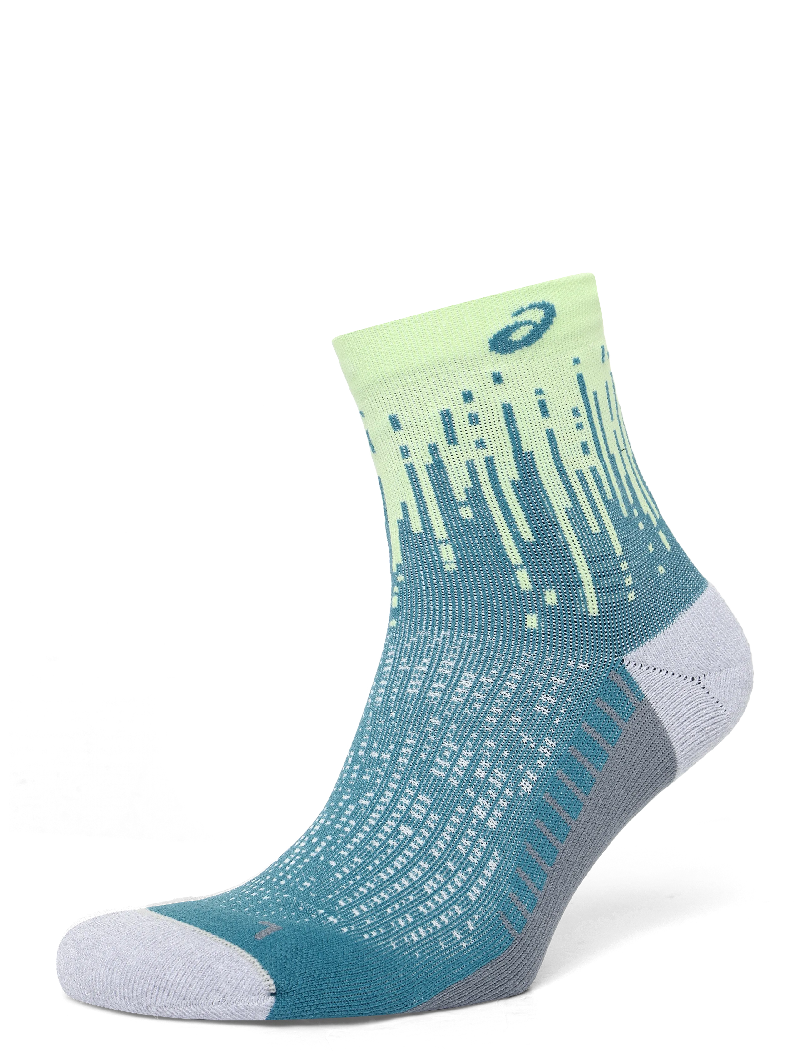 Asics PERFORMANCE RUN SOCK QUARTER - ASICS - ILLUMINATE YELLOW/FOGGY TEAL / blue