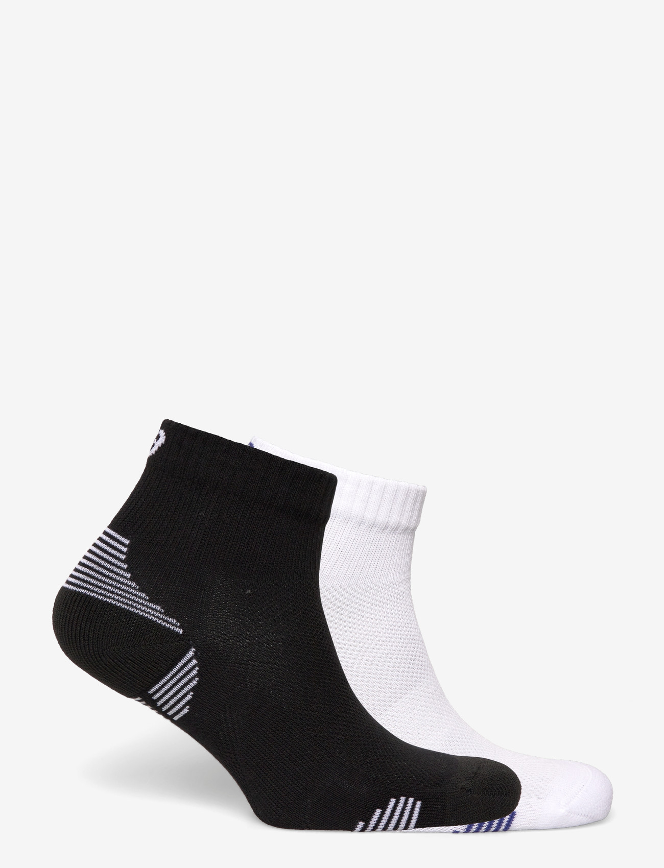 Asics - 2 PACK CUSHIONED RUN QUARTER SOCK - clothes - performance black/brilliant white - 1