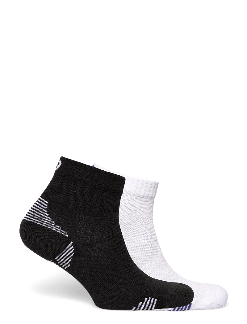 Asics - 2 PACK CUSHIONED RUN QUARTER SOCK - clothes - performance black/brilliant white - 1