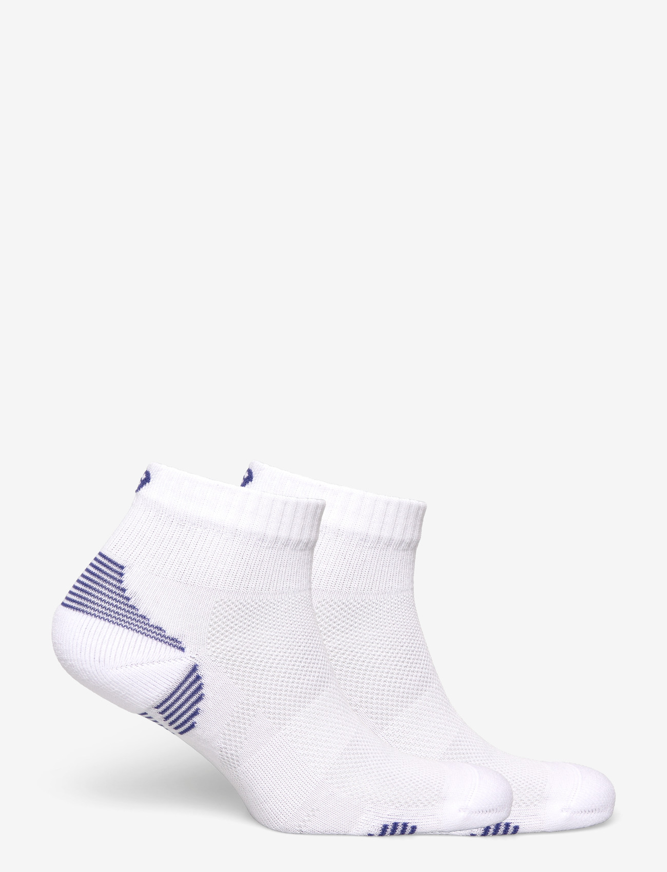 Asics - 2 PACK CUSHIONED RUN QUARTER SOCK - träningsstrumpor - brilliant white/asics blue - 1
